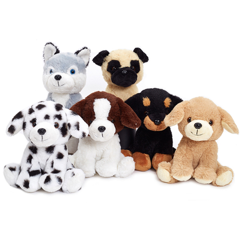 New Design Lovely Hot Sale Custom Plush Puppy Realistic Stuffed Soft Dog Doll Set Custom