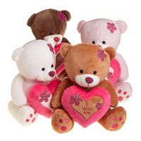 Customized Cute Love Plush Toy Soft Red Valentine's Day Plush Teddy Bear And Mother's Day Gift