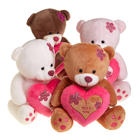 Customized Cute Love Plush Toy Soft Red Valentine's Day Plush Teddy Bear And Mother's Day Gift