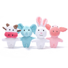 Wholesale Customized 4 Pack Small Stuffed Plush Pet Puppy Chew Toys Squeaky Plush Animal Dog Toy