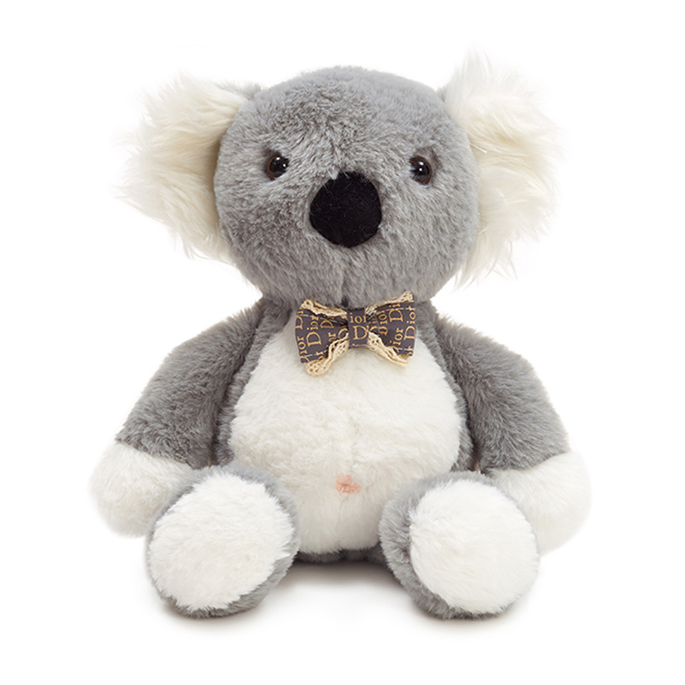 Factory Custom Plush Doll Soft Microwavable Stuffed Animal Cute Gray White Koala Plush Toy
