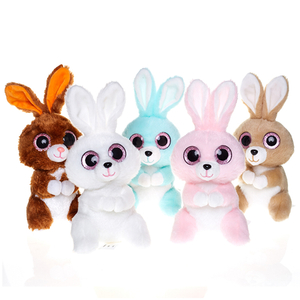 ECO Recycled Plush Fabric Material Easter Kids Gifts Cute Soft Animal Doll Plushie Toy Stuffed Long Ear Rabbit Plush Bunny