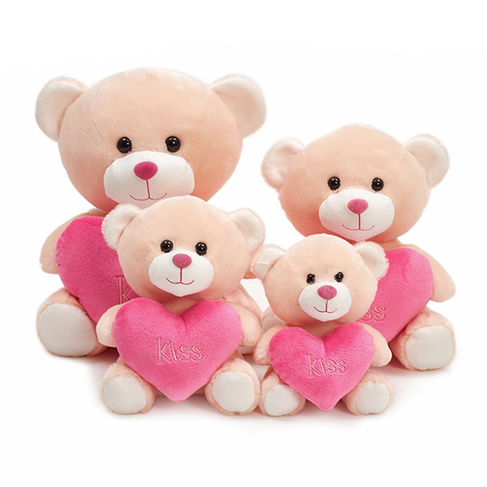 Oem Odm Valentine Stuffed Bears Wholesale Love Heart Plush Toy Teddy Bear For Gifts