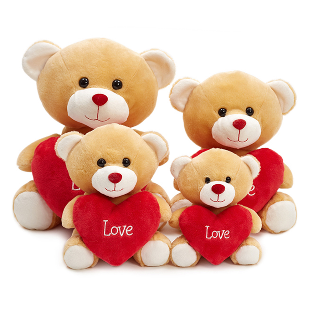 Oem Odm Valentine Stuffed Bears Wholesale Love Heart Plush Toy Teddy Bear For Gifts