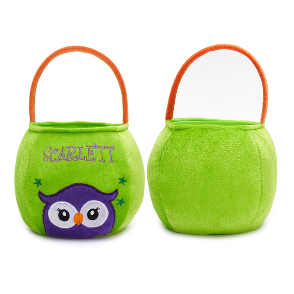 Halloween Treat Bag Non Woven Pumpkin Spider Embroidery Halloween Pumpkin Basket