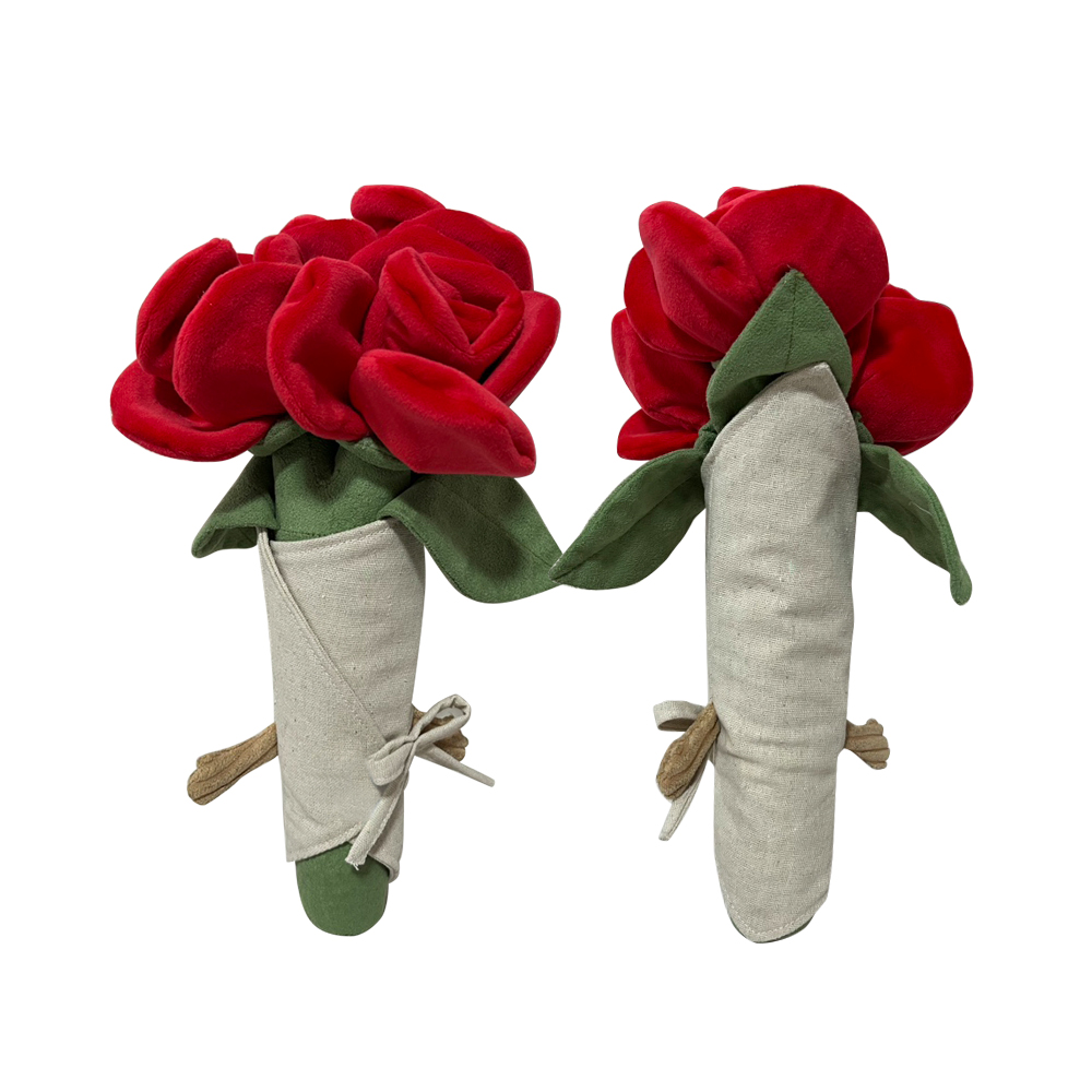 Hand Held Flower Plush Toys a Bouch of Rose Flower Bouquet for Girlfriend Creative Valentine's Day Presents