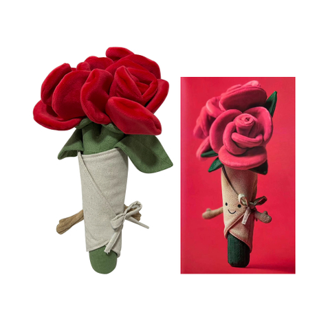 Hand Held Flower Plush Toys a Bouch of Rose Flower Bouquet for Girlfriend Creative Valentine's Day Presents