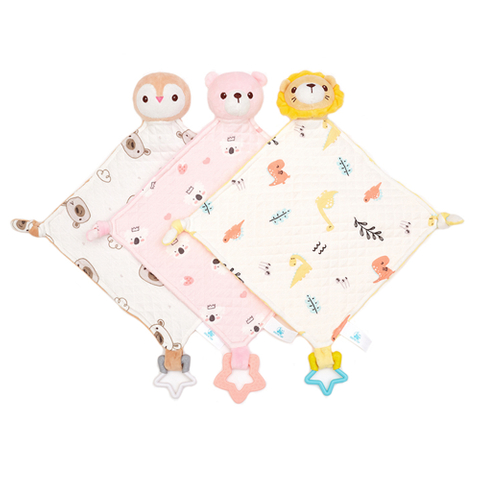 Wholesale Custom Child Gift Cute Bear Baby Comforter Towel Baby Sleeping Appease Towel