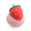 Lovely Red And Pink Plush Strawberry Dog Toy Funny Dog Chew Toys Squeaky for Small Pets
