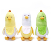New High Quality Custom Soft Stuffed Animal Plush Banana Duck Toy For Gift