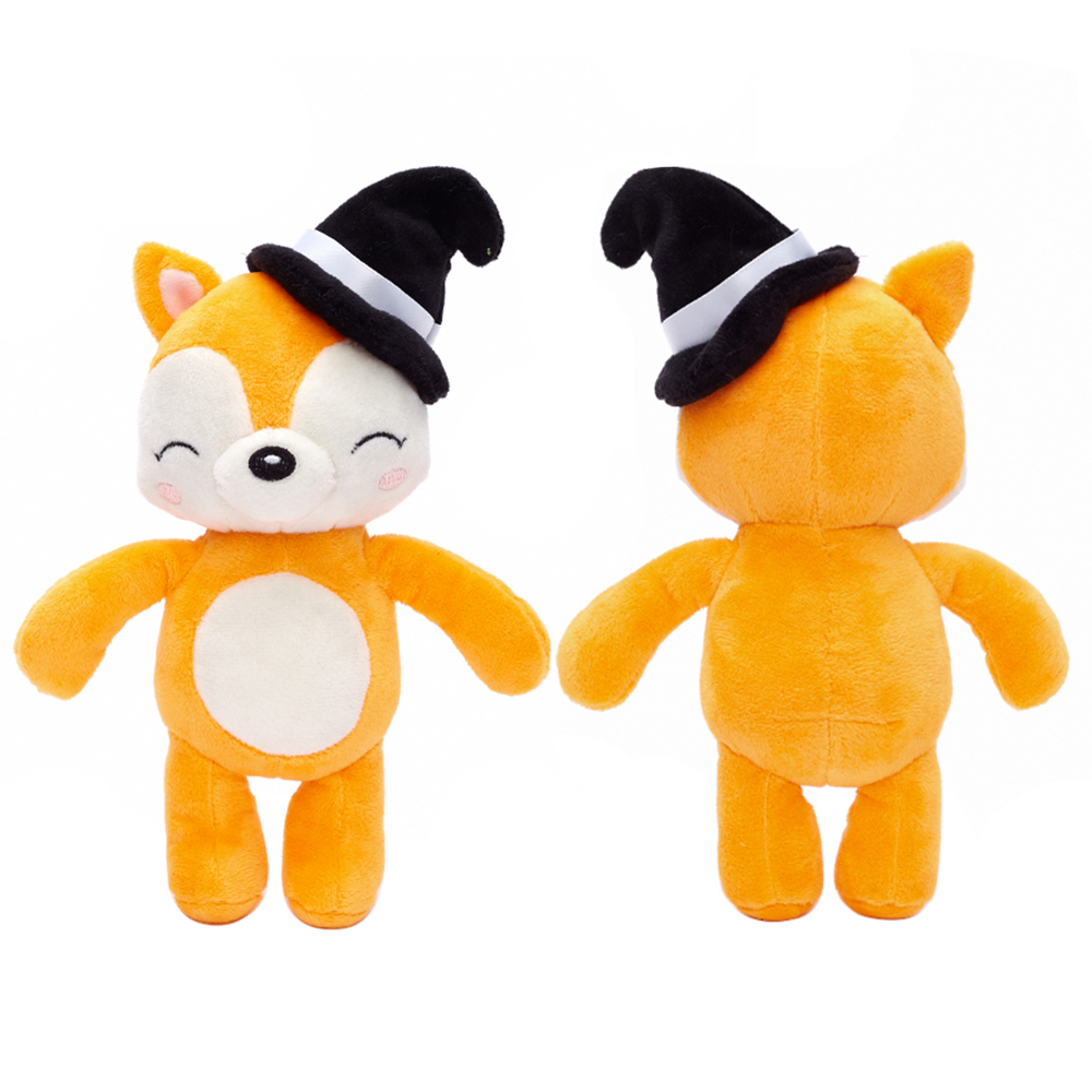 Custom Halloween Stuffed Plush Fox Pig Raccoon Penguin Toy In Pumpkin Head