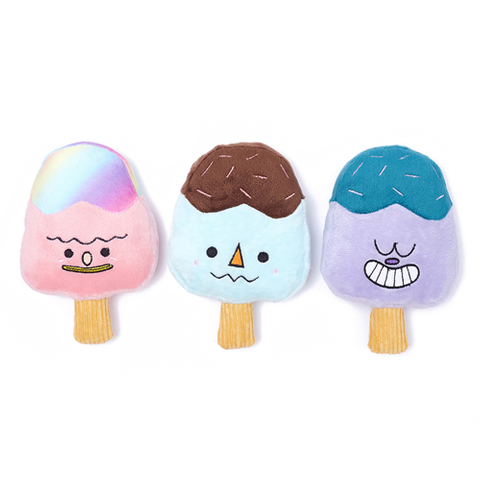 Manufacturer ODM Custom Training Dog Ice Cream Toys Plush Squeaky Toys for Pet
