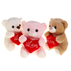 Cheap Plush Stuffed Teddy Bears With Red Heart Valentine Day Gift For Girlfriends