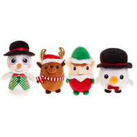 Factory Custom Funny Christmas Soft Plush Toys Elf Snowman Santa Claus Doll